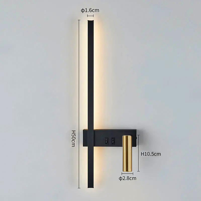 Adjustable Spotlight Wall Lamp – Black and Gold R