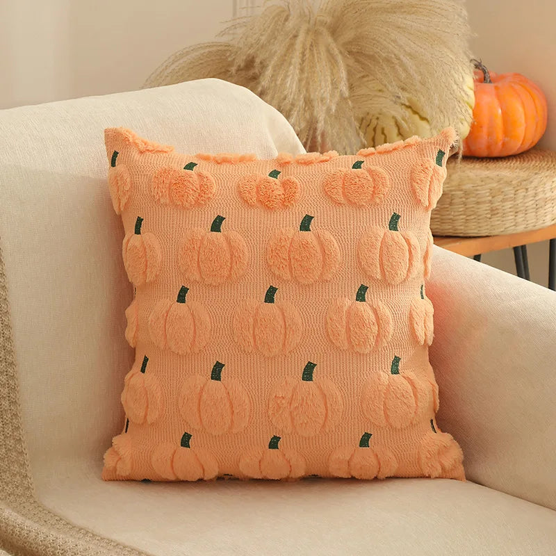 Plush Pumpkin Cushion Cover – 45 × 45 cm – Product view 2