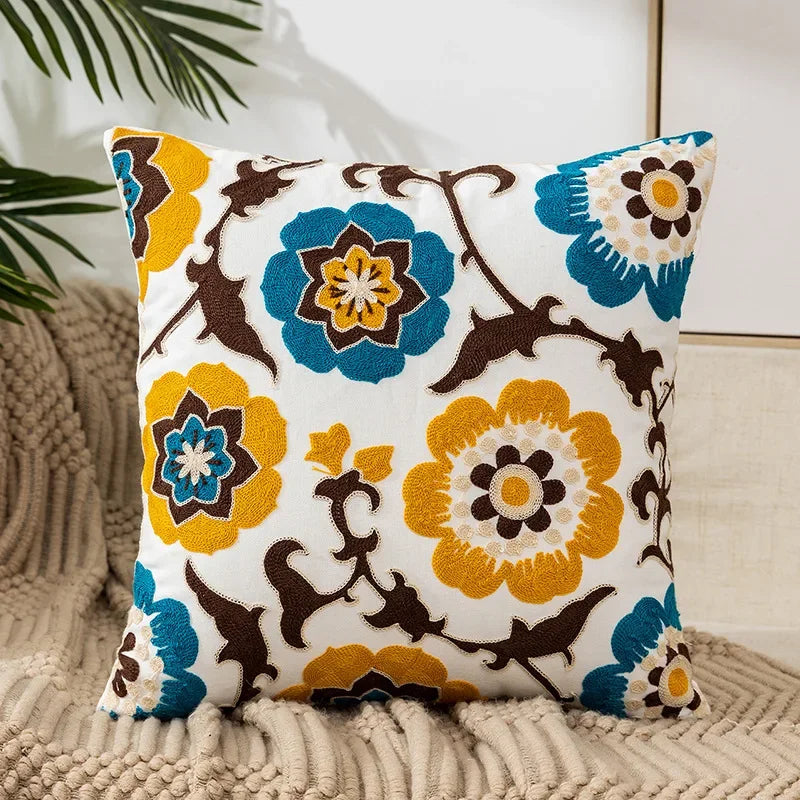 Bloomfield Embroidered Floral Cushion Cover - product detail 22