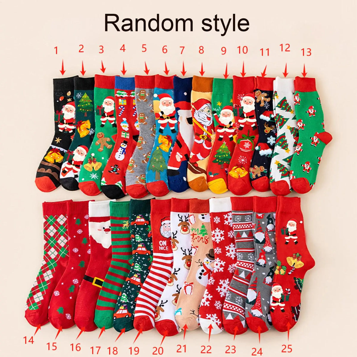 Christmas Socks Advent Calendar with 12 Pairs of Socks – Deep Sapphire – image 7