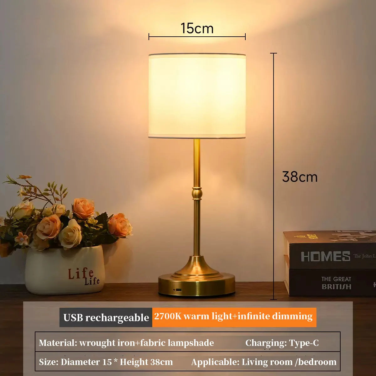 Rechargeable Touch Table Lamp