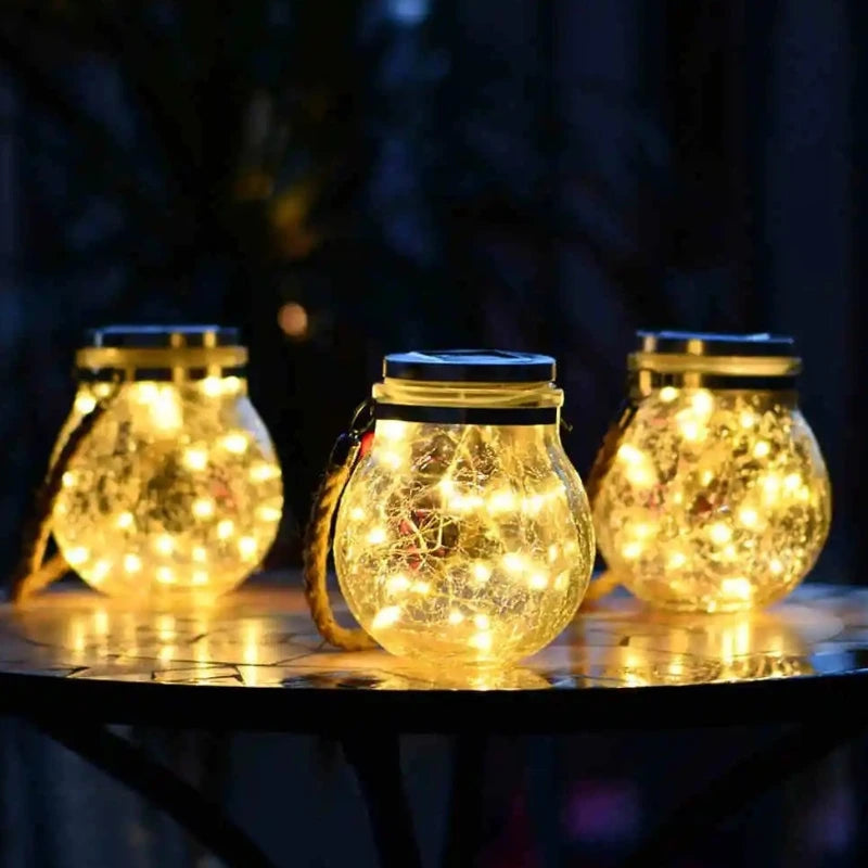 Solar Glass Globe Hanging Lantern – product view