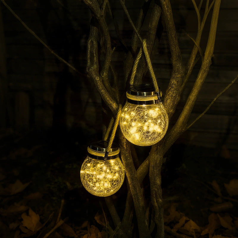 Solar Glass Globe Hanging Lantern – product view