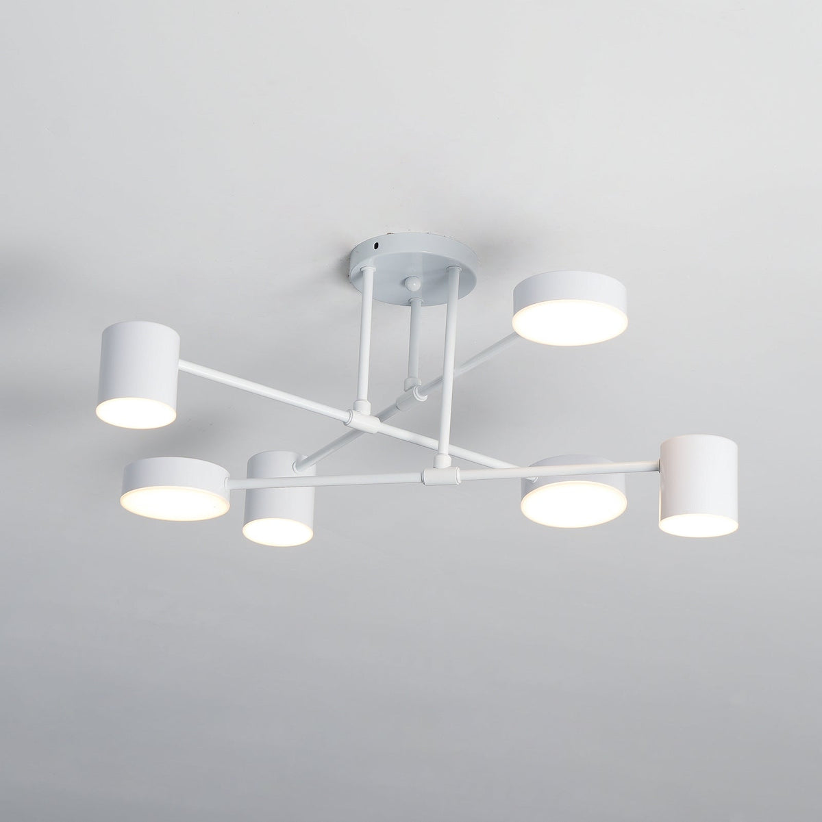 Intersecting-Arm Ceiling Light – White