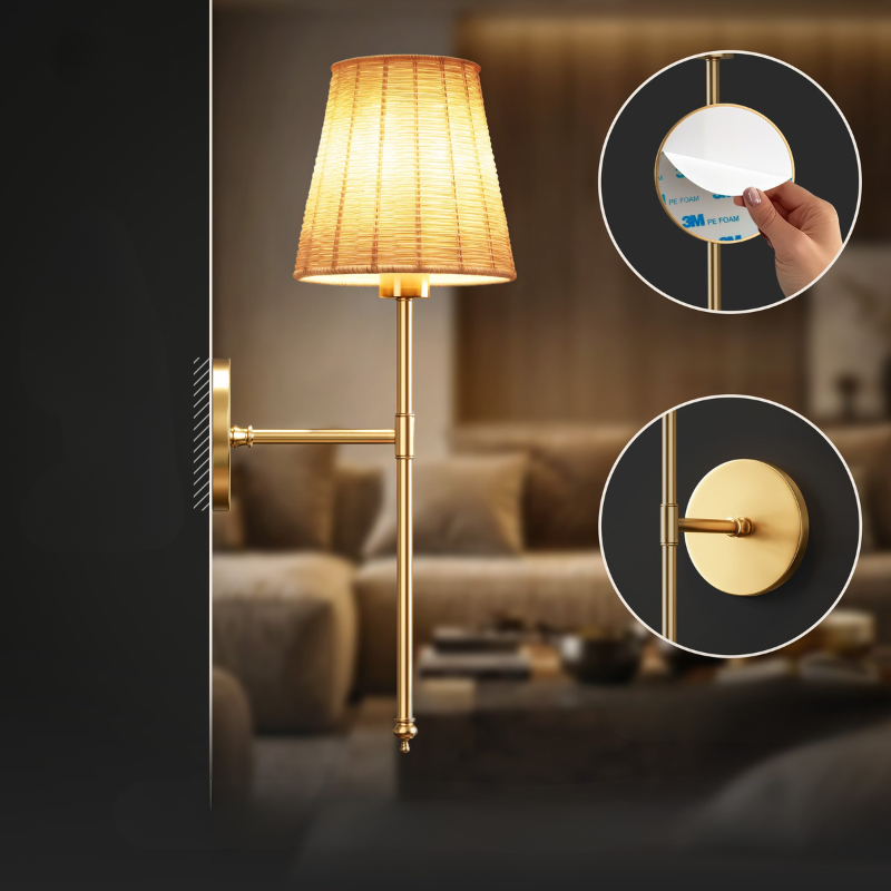 Long-Arm Fabric Wall Sconces, Set of 2 – product view