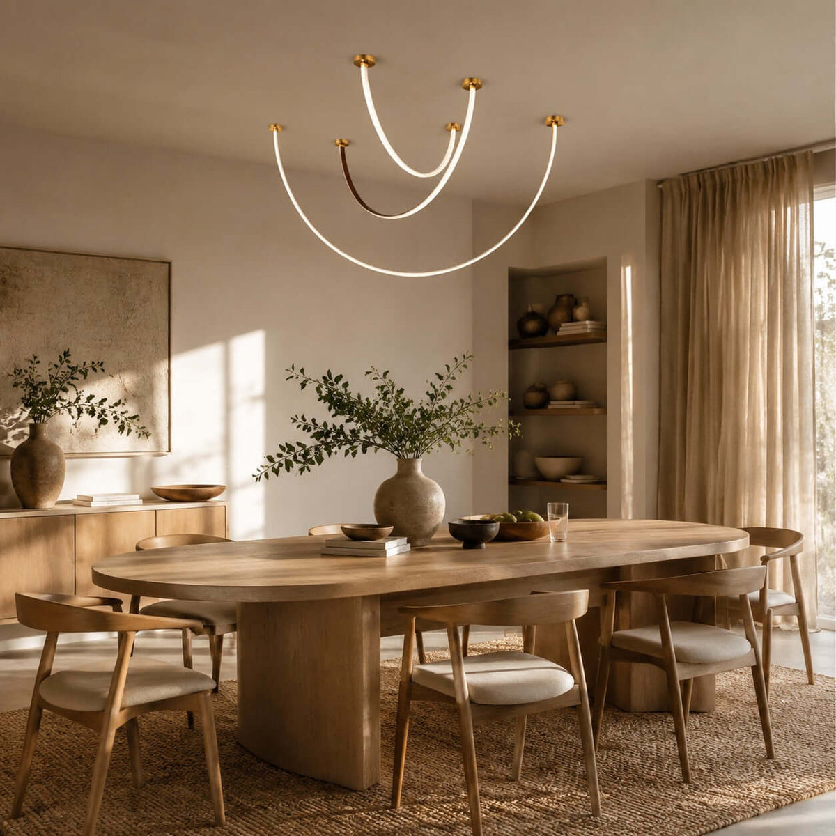Curved-Arm LED Ceiling Light – product view