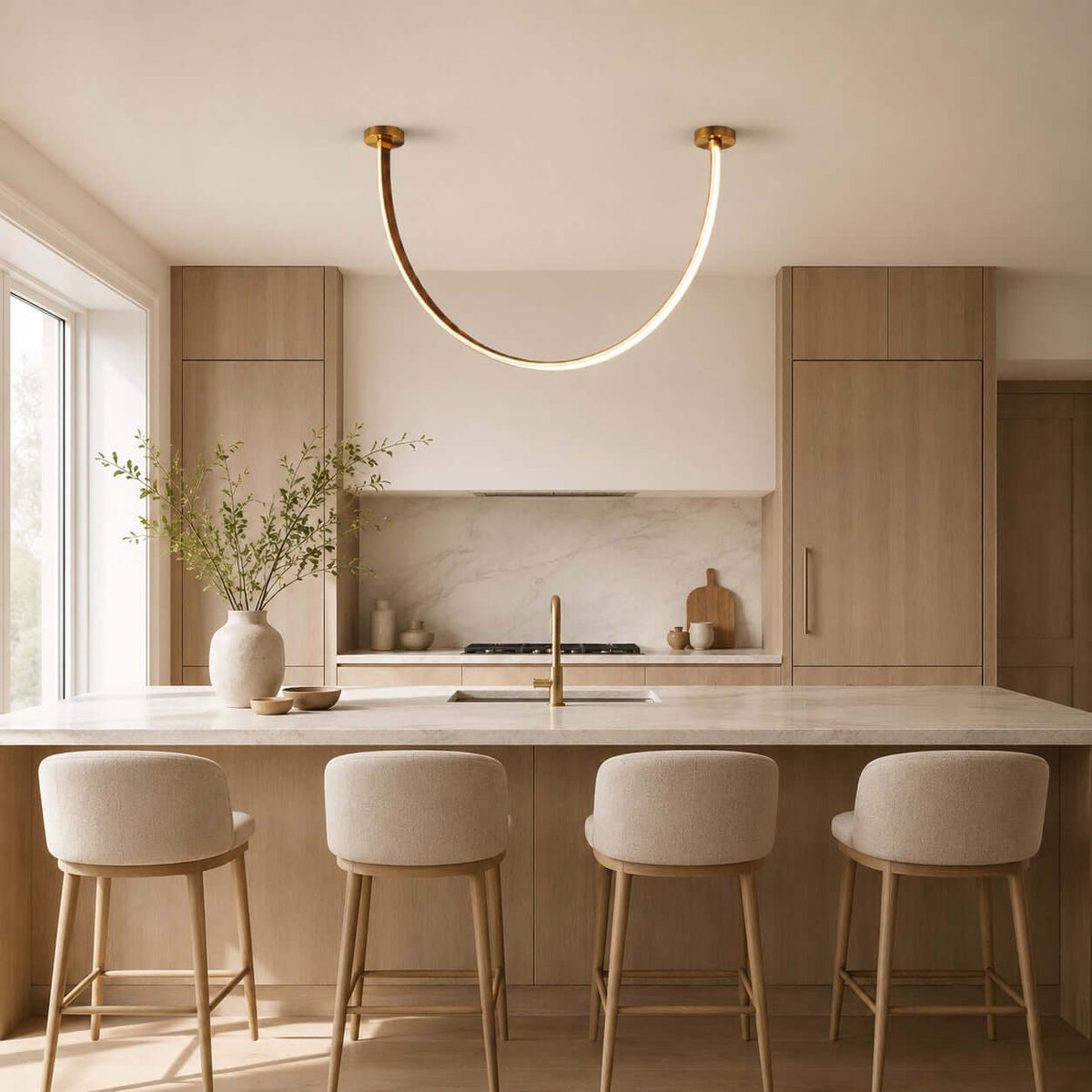 Curved-Arm LED Ceiling Light – product view