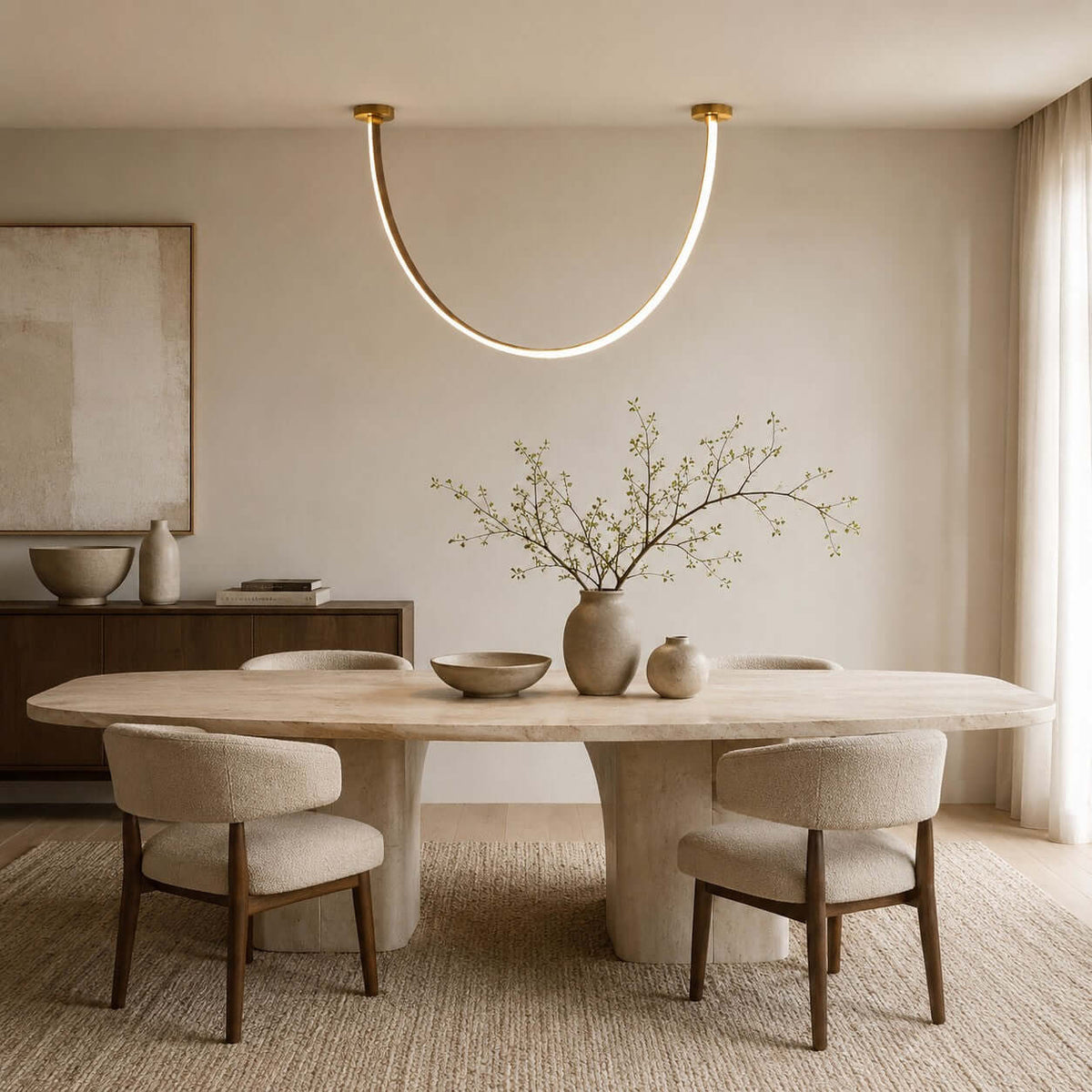 Curved-Arm LED Ceiling Light – product view