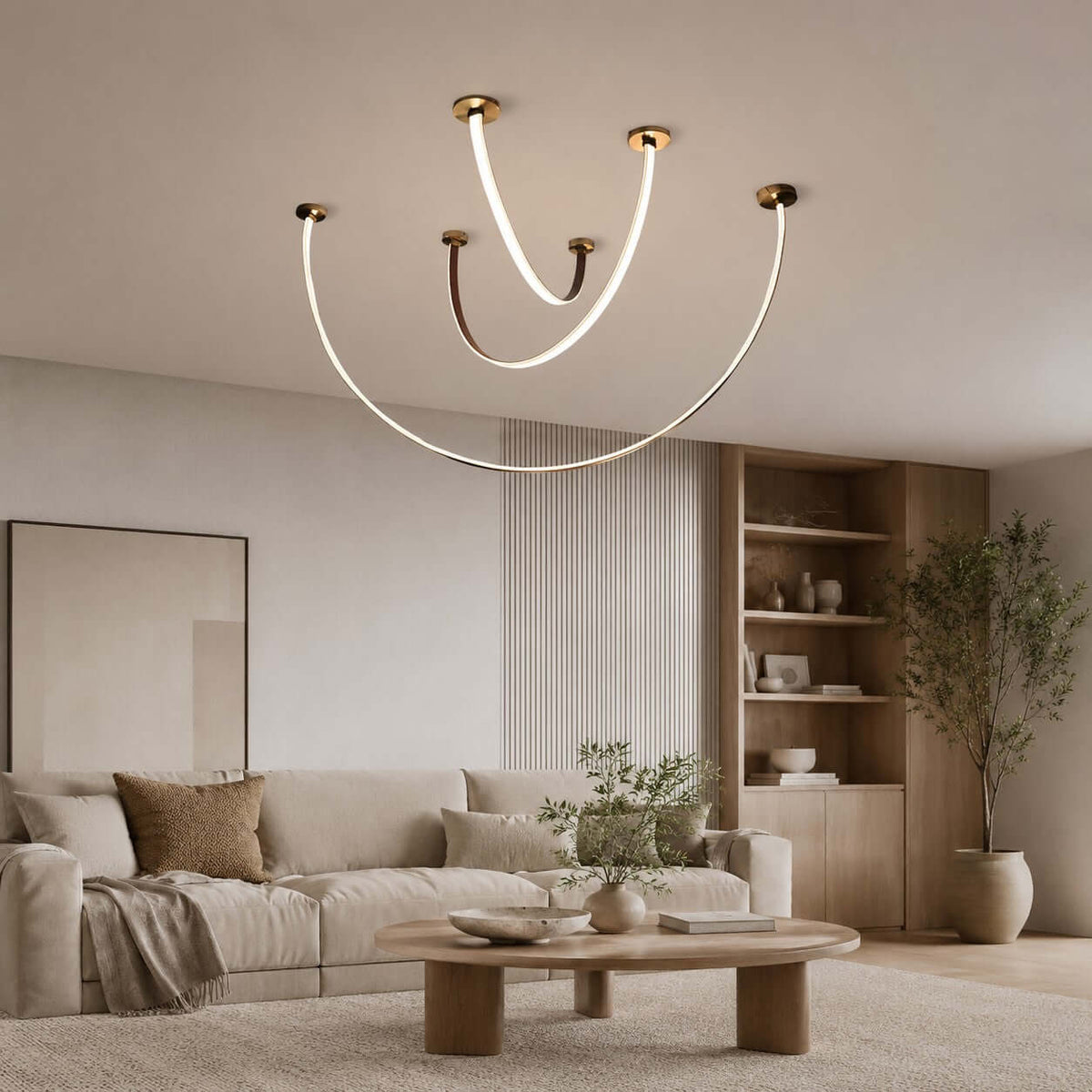 Curved-Arm LED Ceiling Light – product view