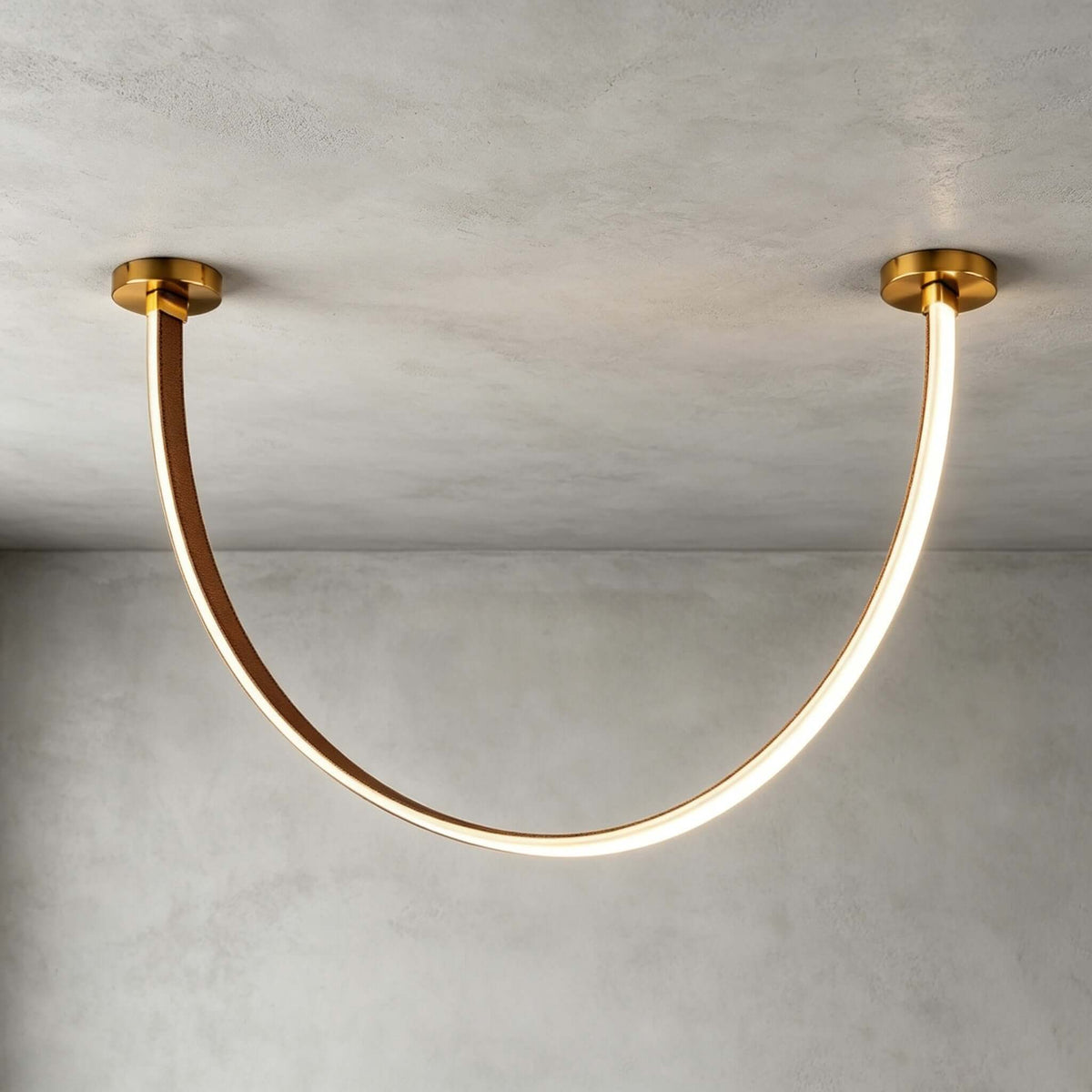 Curved-Arm LED Ceiling Light – 75 cm × 40 cm (29.5" × 15.7")