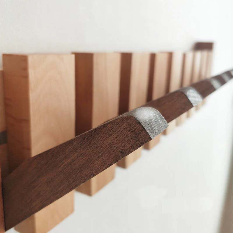 Foldaway Timber Wall Hook Rack - product detail 3