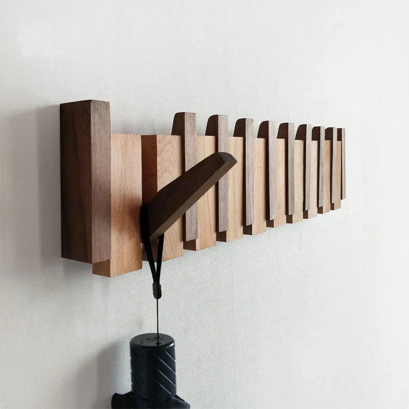 Foldaway Timber Wall Hook Rack - product detail 4