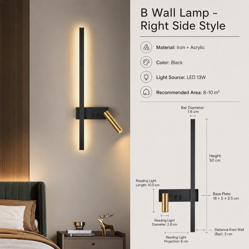 Adjustable Spotlight Wall Lamp – product view