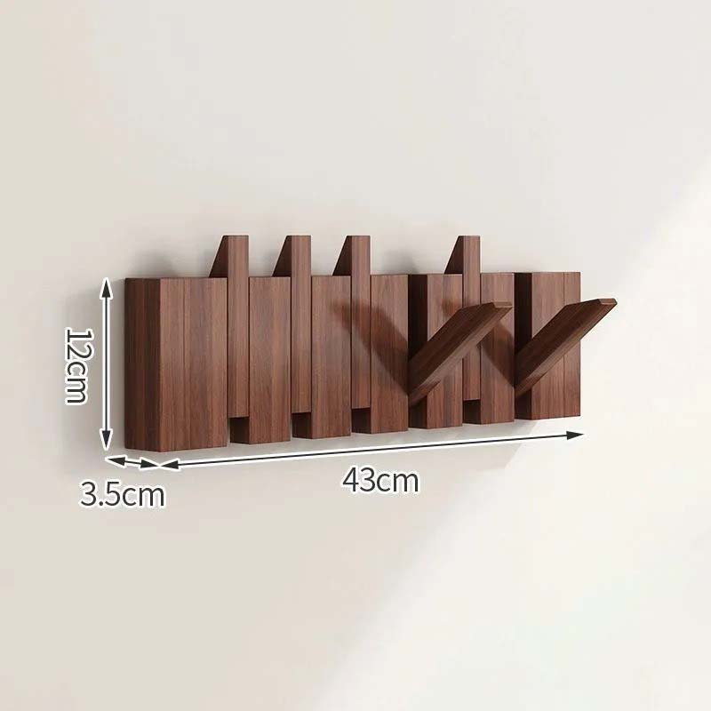 Foldaway Timber Wall Hook Rack - product detail 14