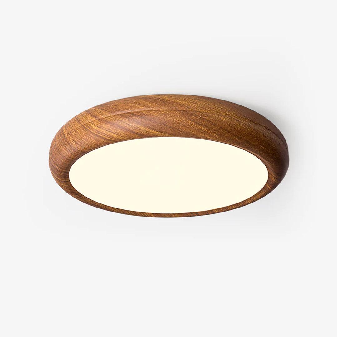 Round Ceiling Lamp with Wood Grain Effect – product view