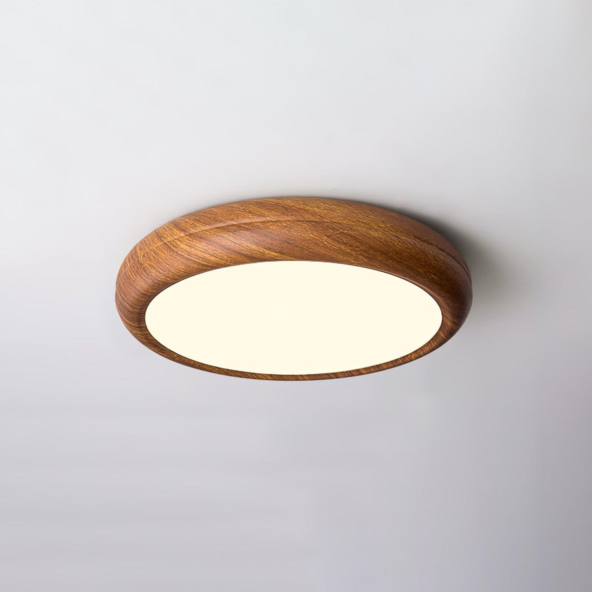 Round Ceiling Lamp with Wood Grain Effect – product view