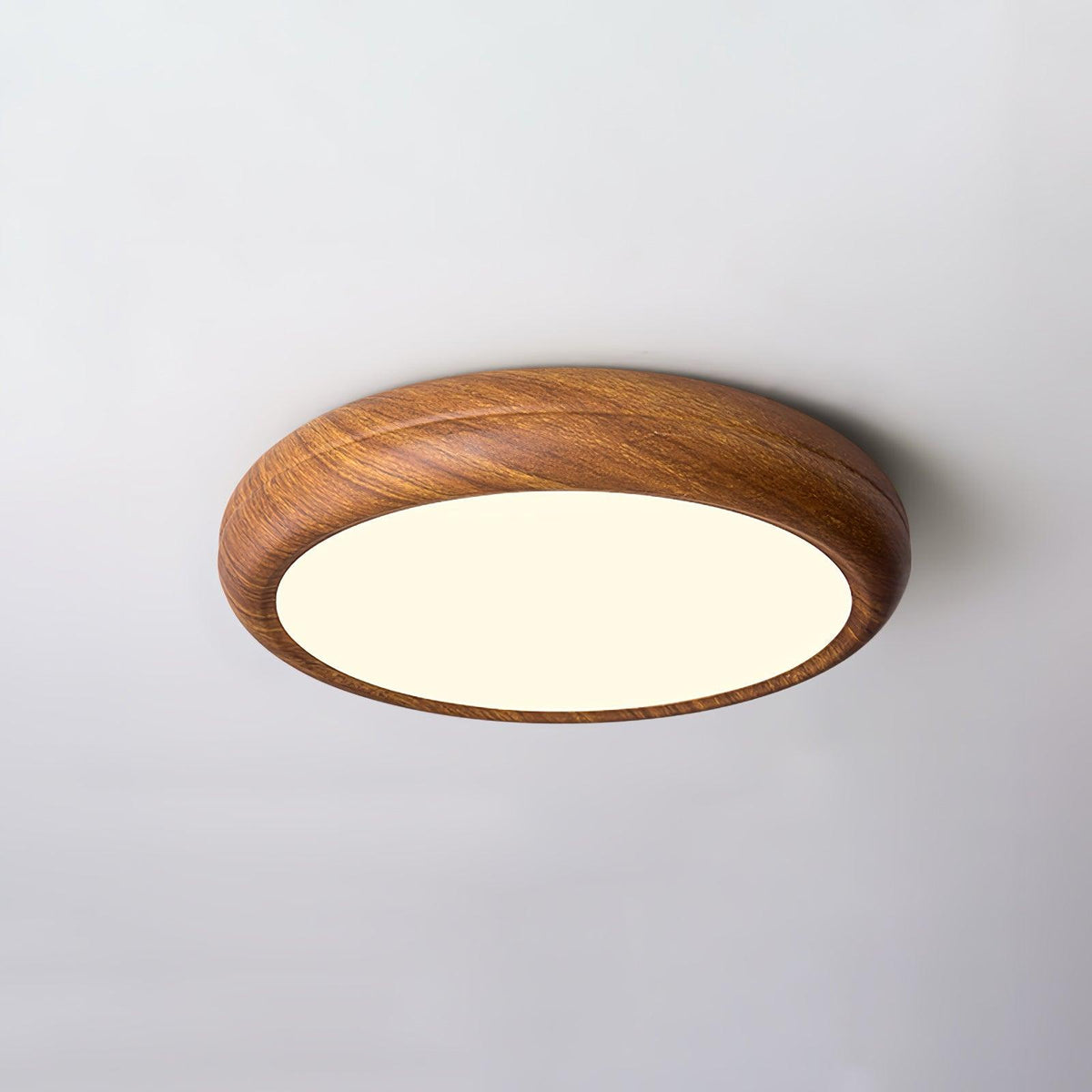 Round Ceiling Lamp with Wood Grain Effect – product view