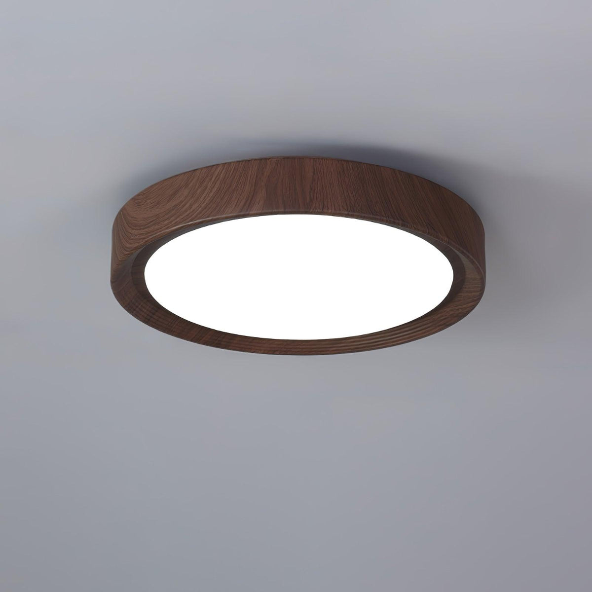Round Ceiling Lamp with Wood Grain Effect – product view