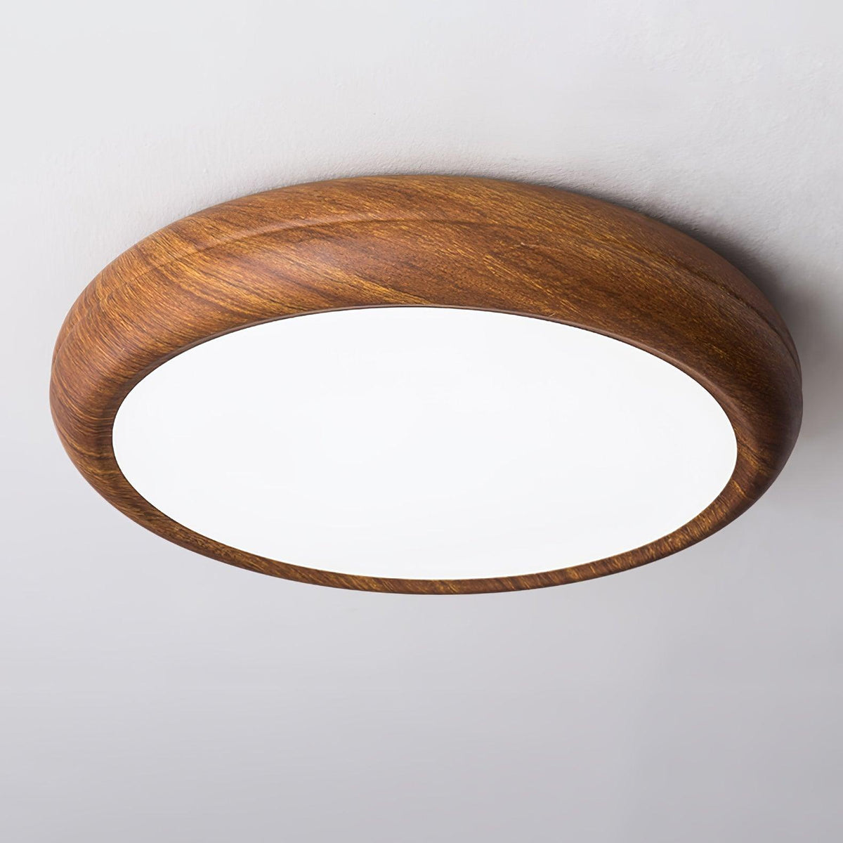 Round Ceiling Lamp with Wood Grain Effect – product view