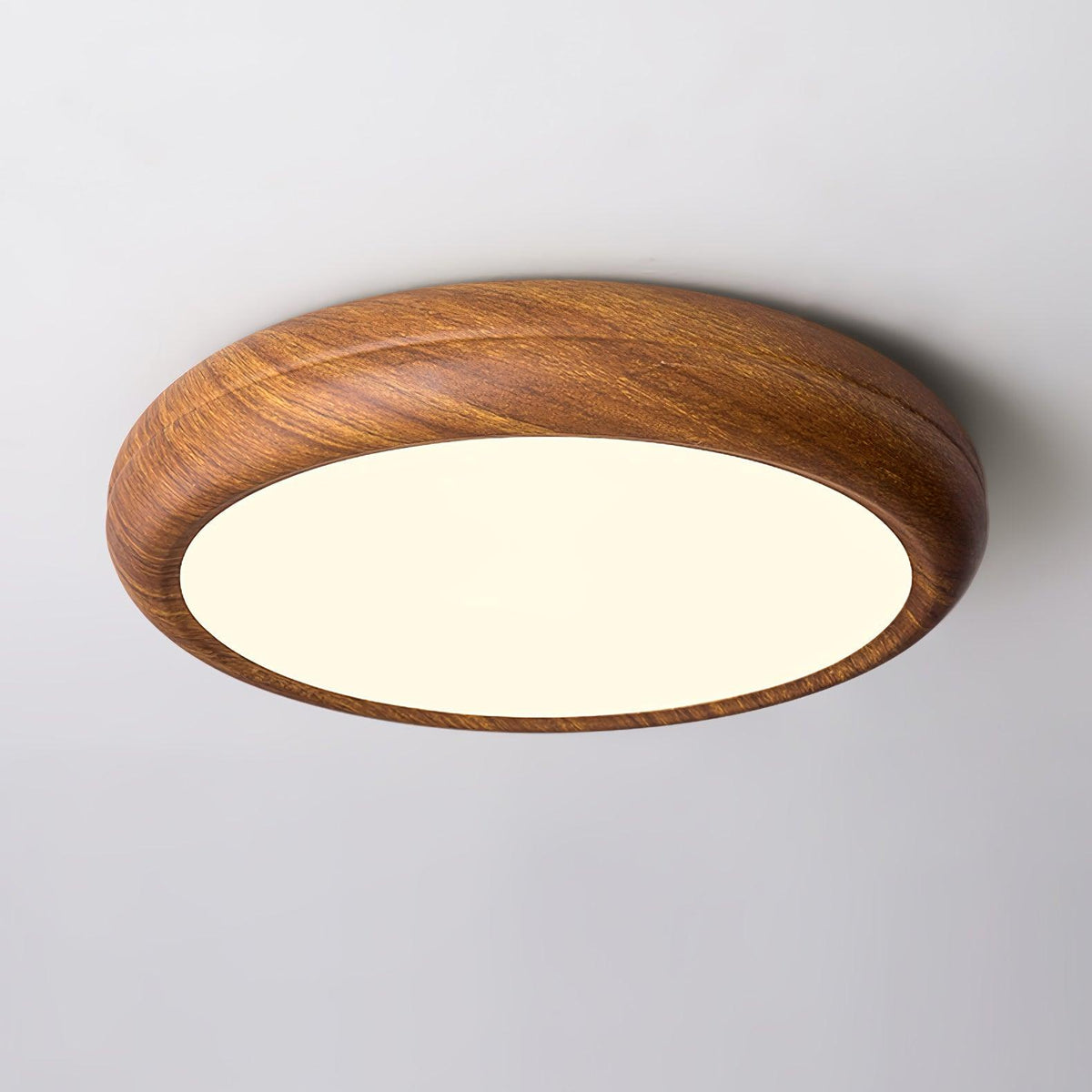 Round Ceiling Lamp with Wood Grain Effect – product view
