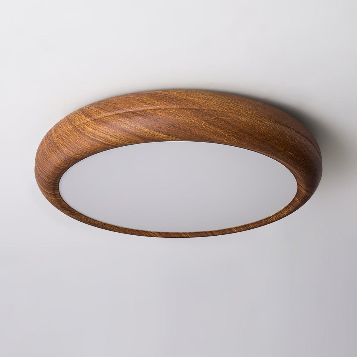 Round Ceiling Lamp with Wood Grain Effect – product view