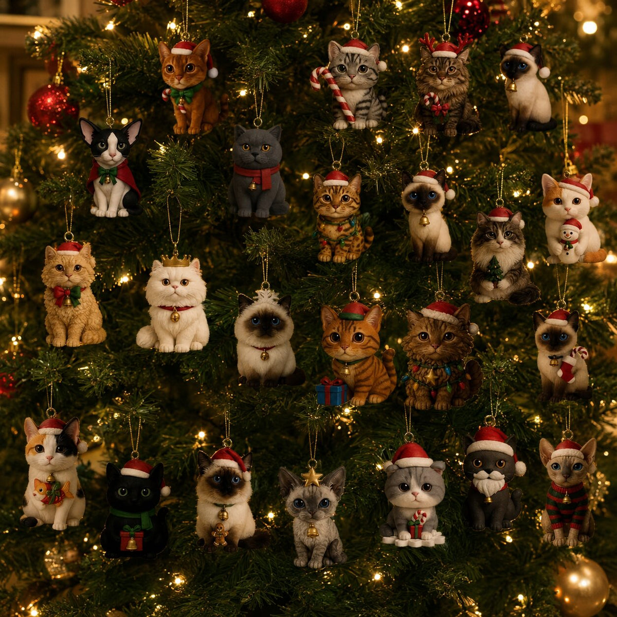 Cat Advent Calendar 2026 with 24 Festive Kitten Ornaments – image 6