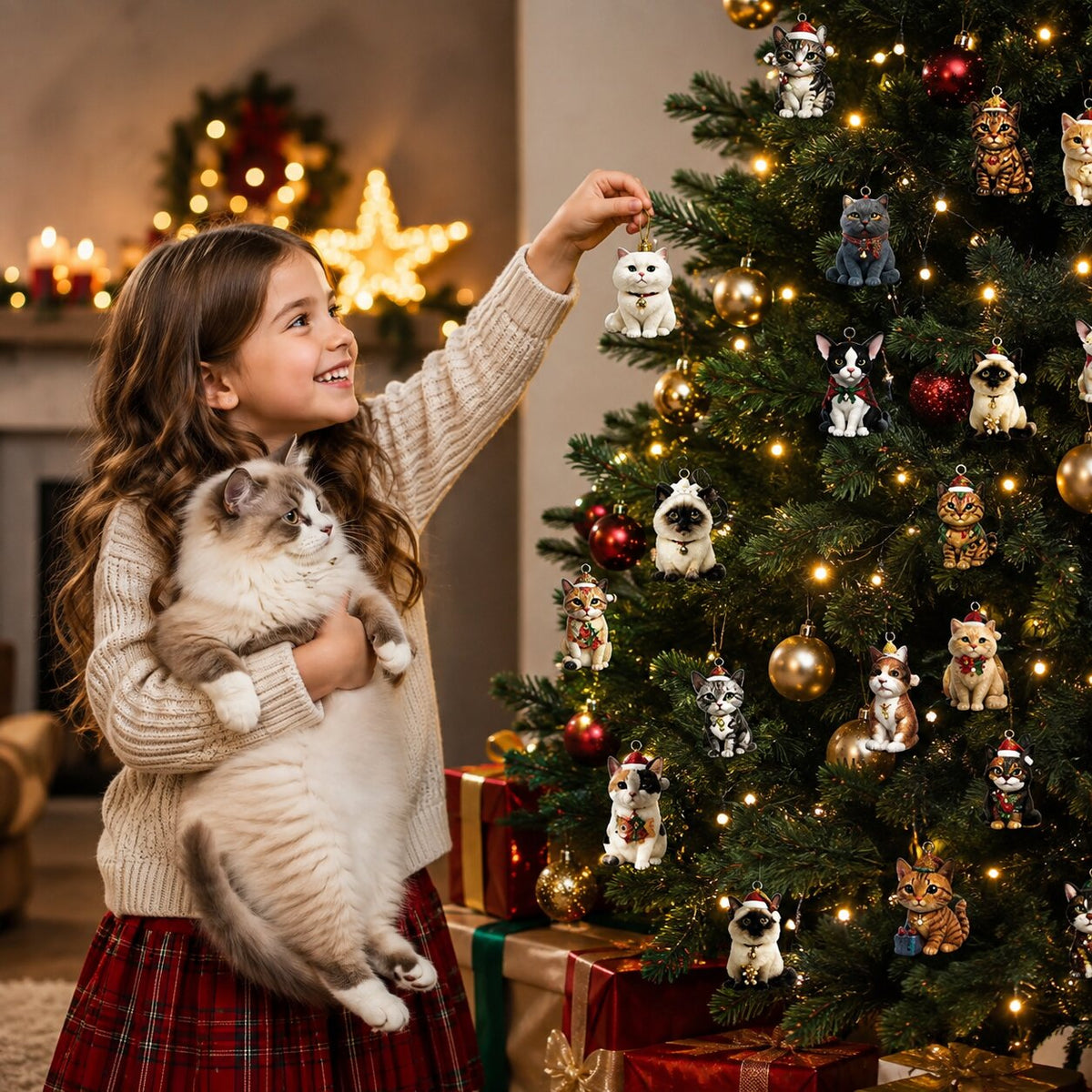 Cat Advent Calendar 2026 with 24 Festive Kitten Ornaments – image 3