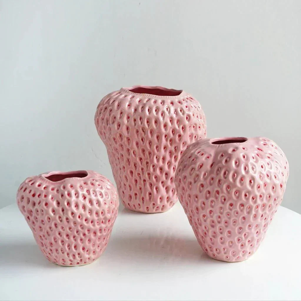 Berry Ceramic Strawberry Vase - product detail 2