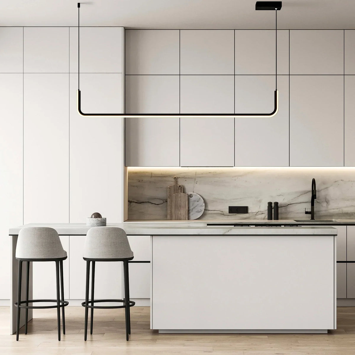 Axis Linear LED Kitchen Island Pendant
