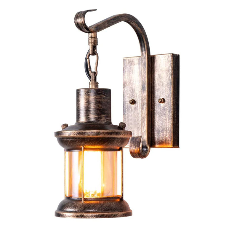 Metal Hanging Wall Lamp with Glass Shade – product view