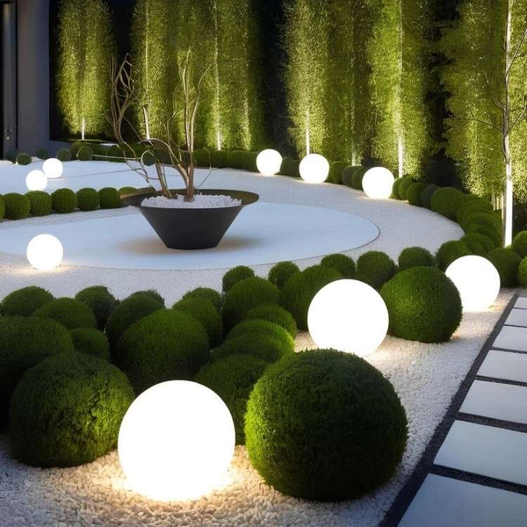 Glowing Sphere LED Garden Lamp – product view