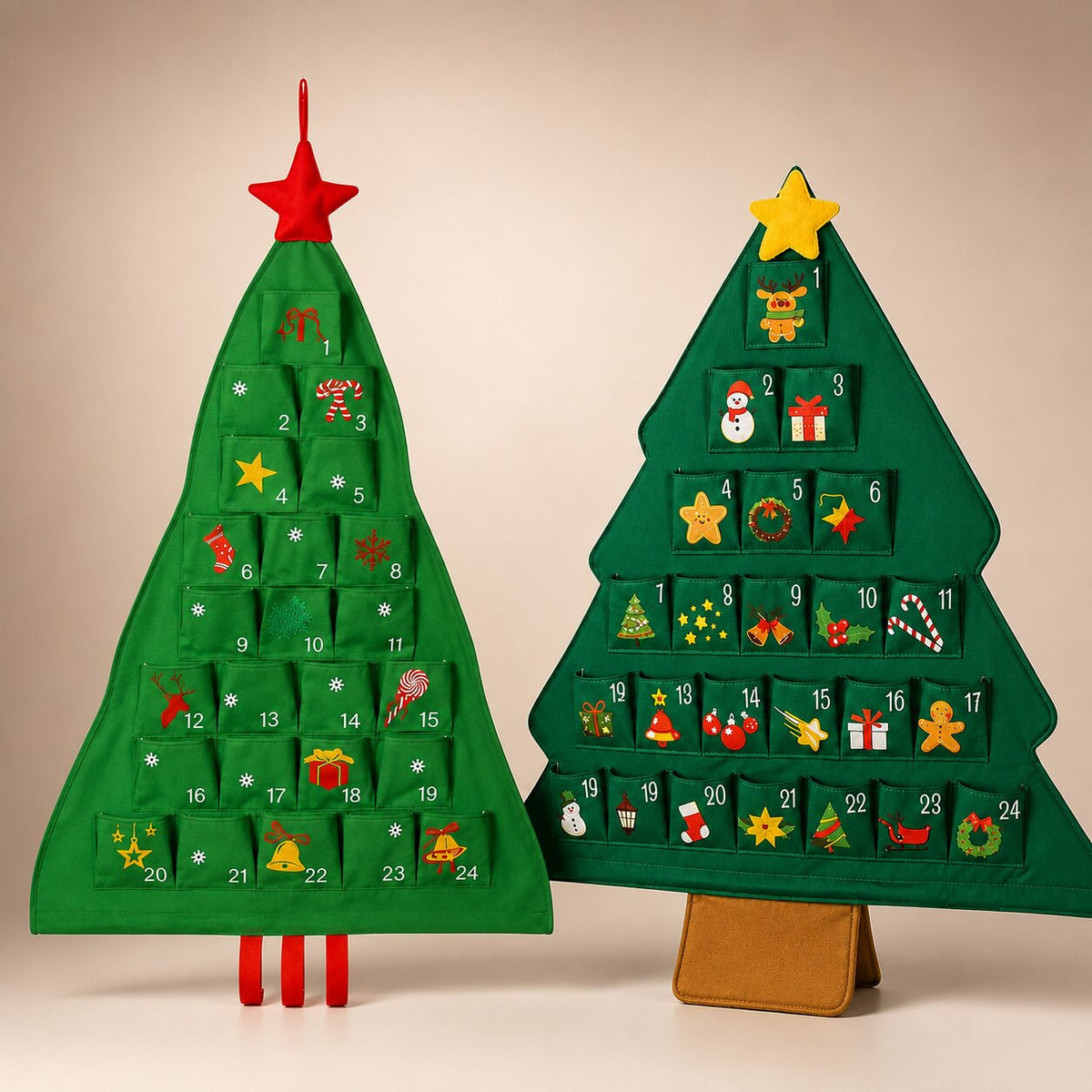 Fill Your Own Christmas Tree Advent Calendar with 24 Pockets – image 1