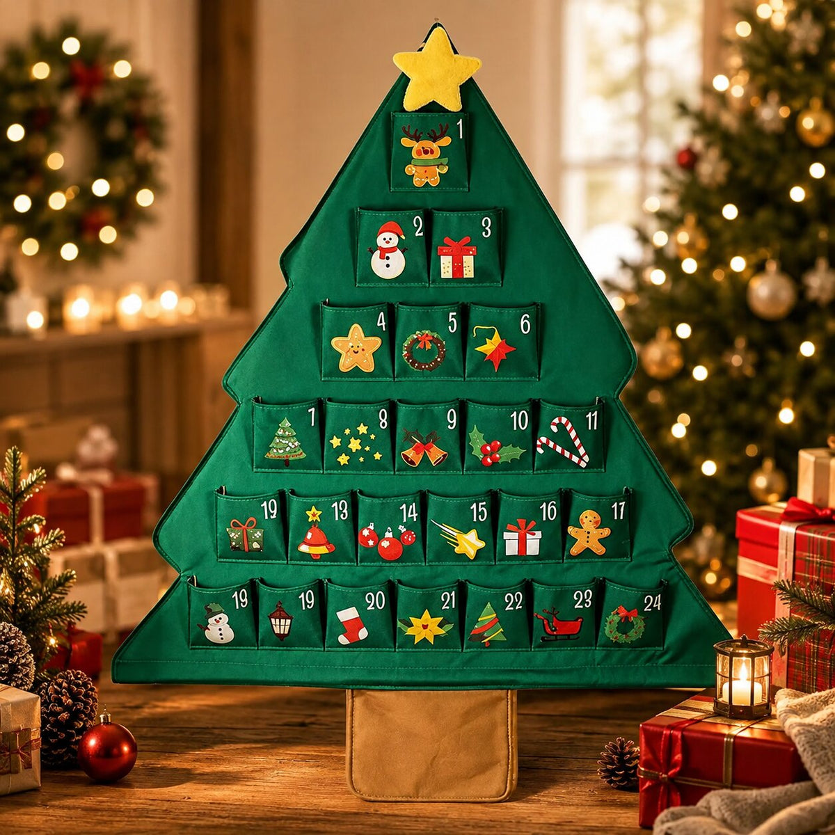 Fill Your Own Christmas Tree Advent Calendar with 24 Pockets – image 8