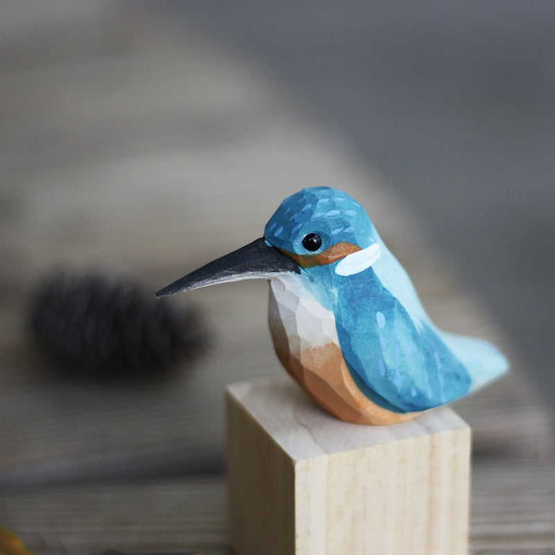 Finch Hand-Painted Wooden Bird Ornament - product detail 4