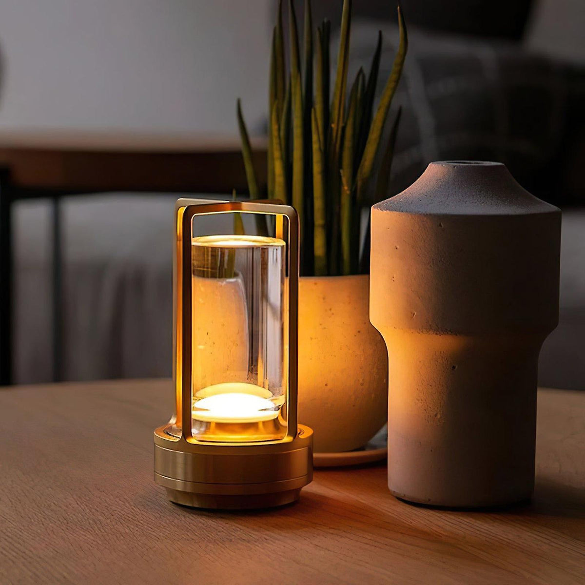 Crystal-Accent Wireless Table Lamp – product view