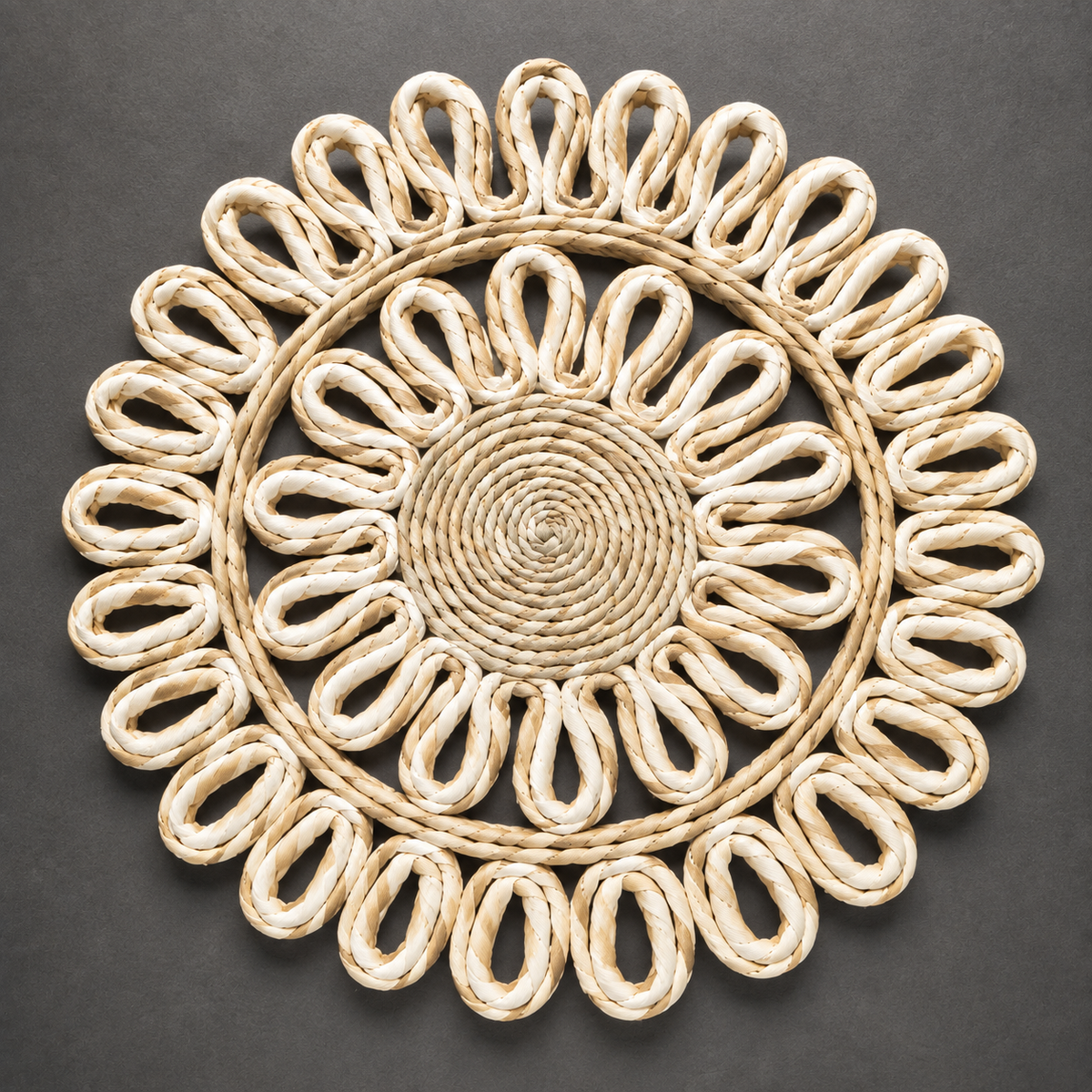 Decorative Woven Placemat - Double Petal