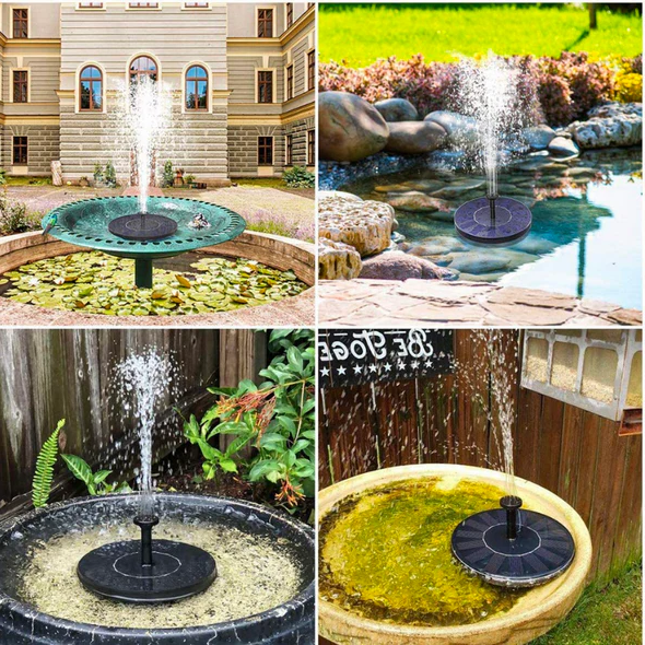 Floating Solar Fountain Pump with 4 Nozzles – Product view 2