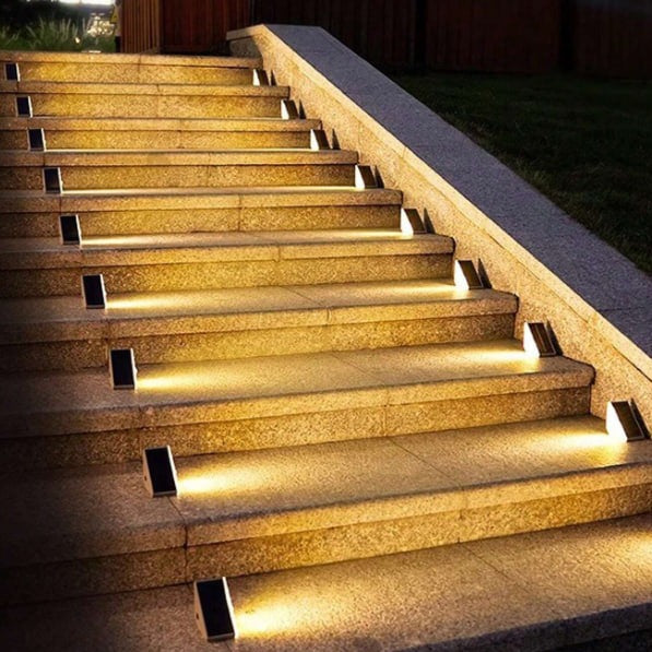 Solar-Powered Outdoor LED Stair Lighting – product view