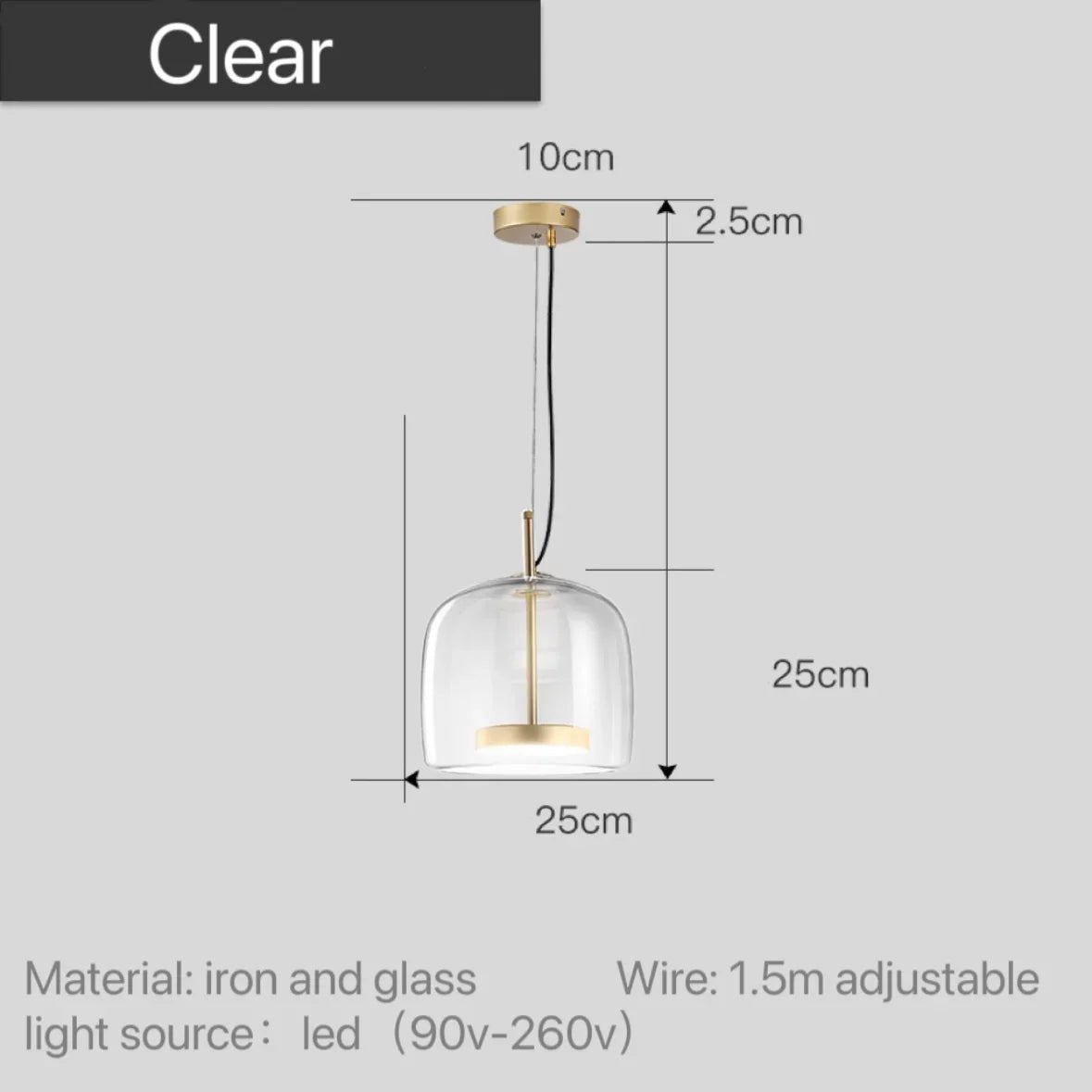Nordic Glass Pendant Lamp – product view