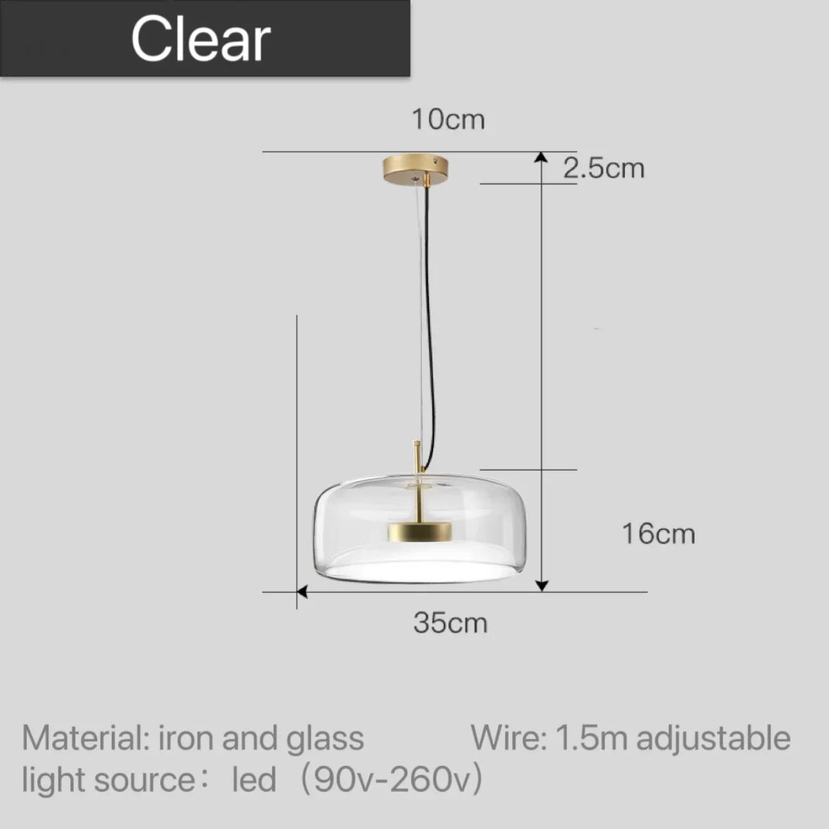 Nordic Glass Pendant Lamp – product view