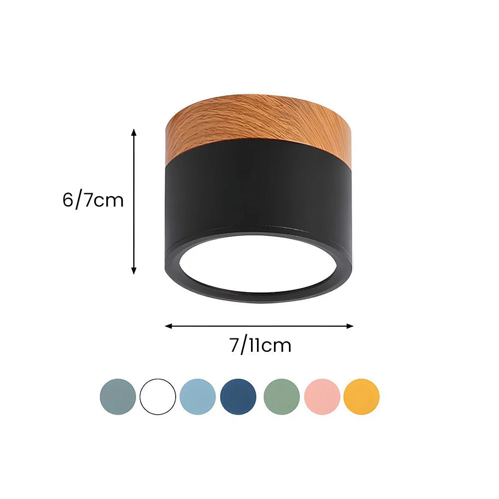 Ceiling Lamp with a Wooden Accent – product view