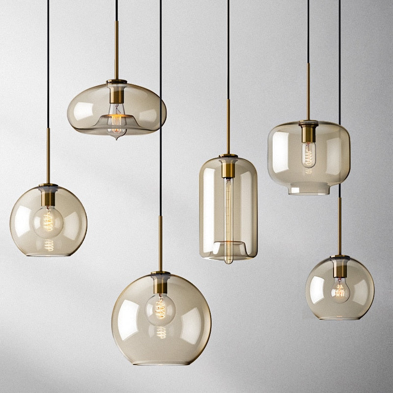 Adjustable Glass Pendant Lights – Small Circle