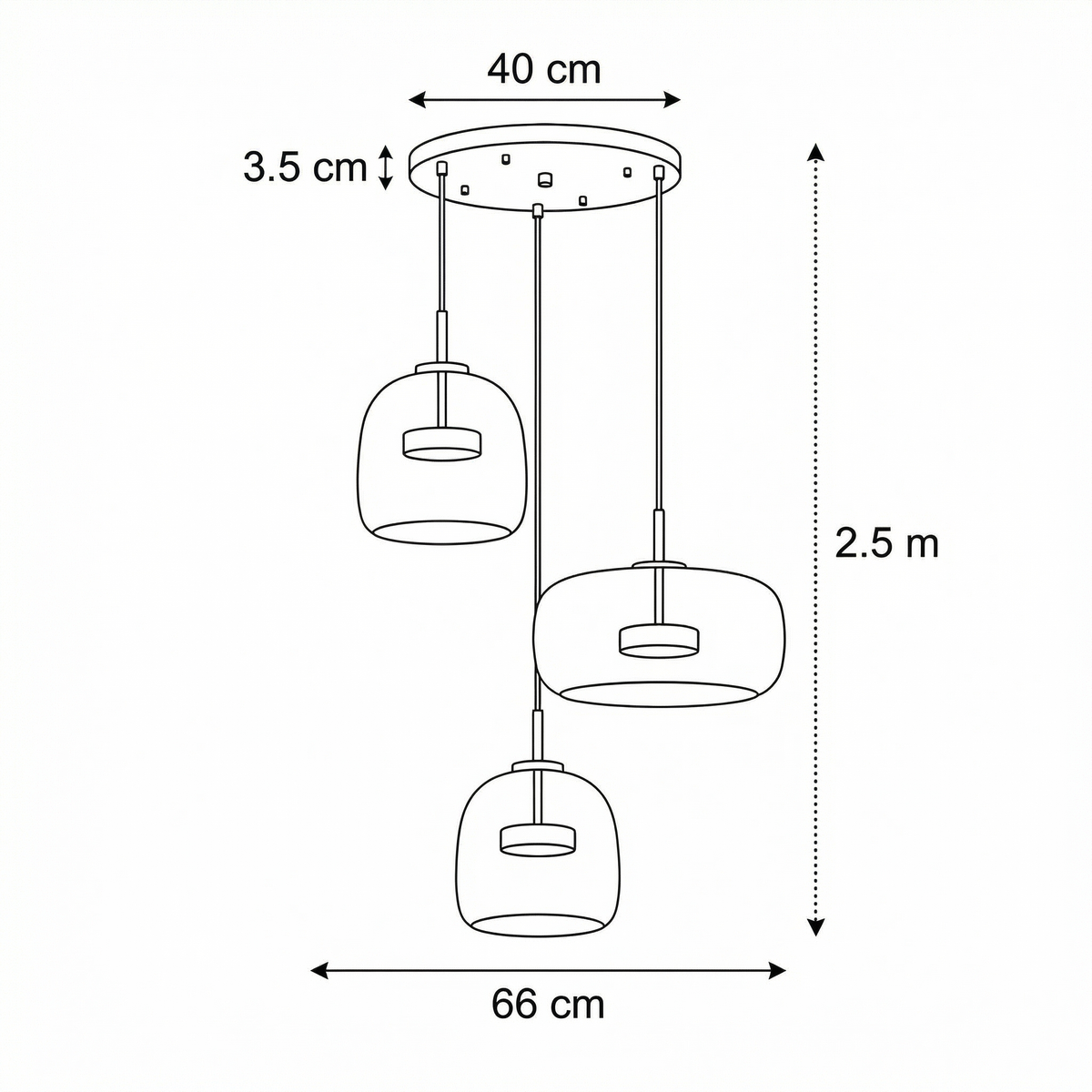 Nordic Glass Pendant Lamp – Gray