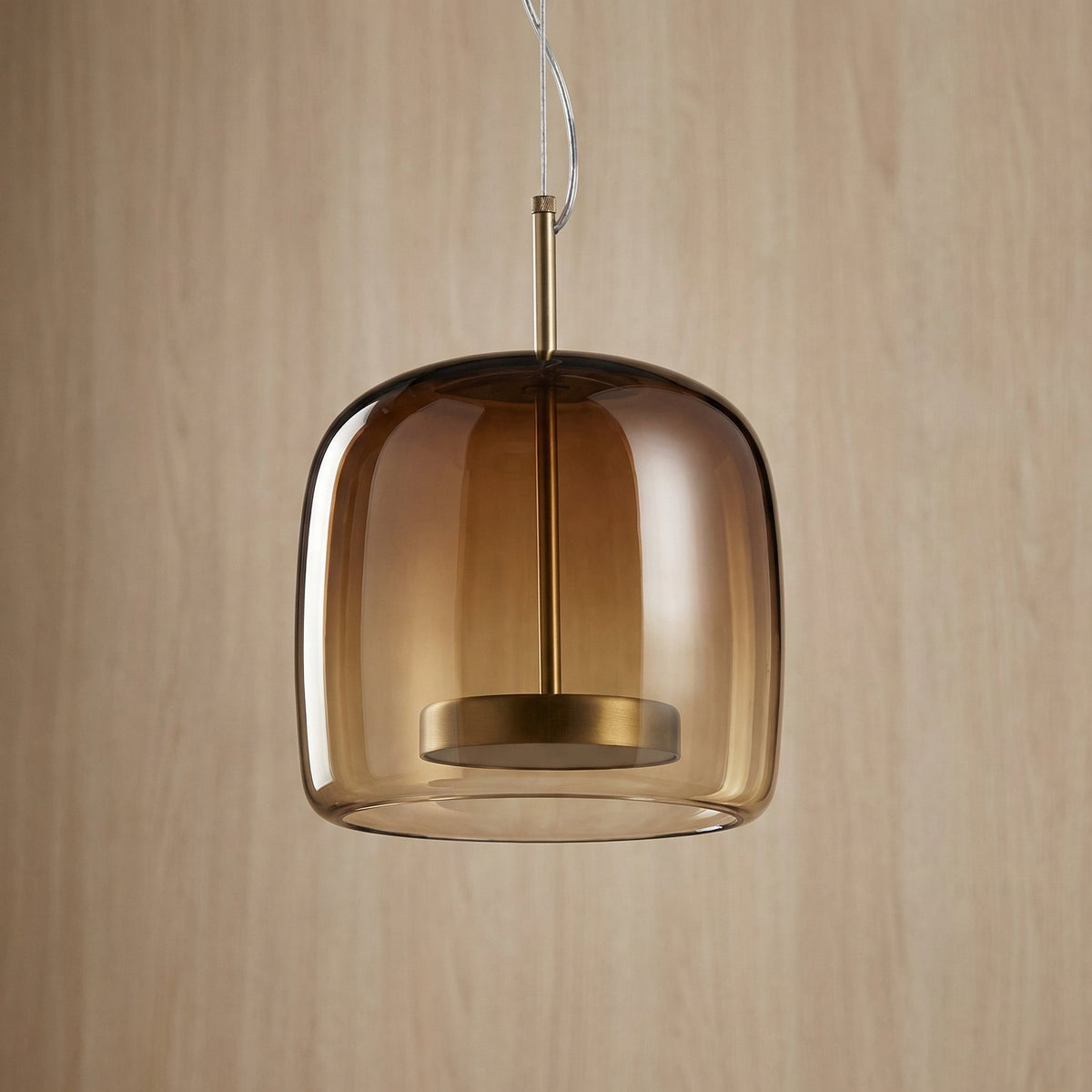 Nordic Glass Pendant Lamp – Dark Amber