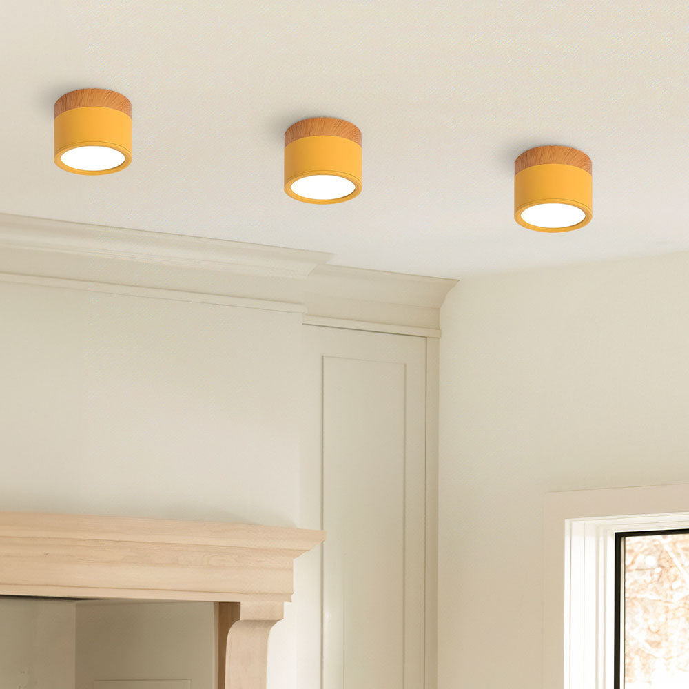 Ceiling Lamp with a Wooden Accent – product view