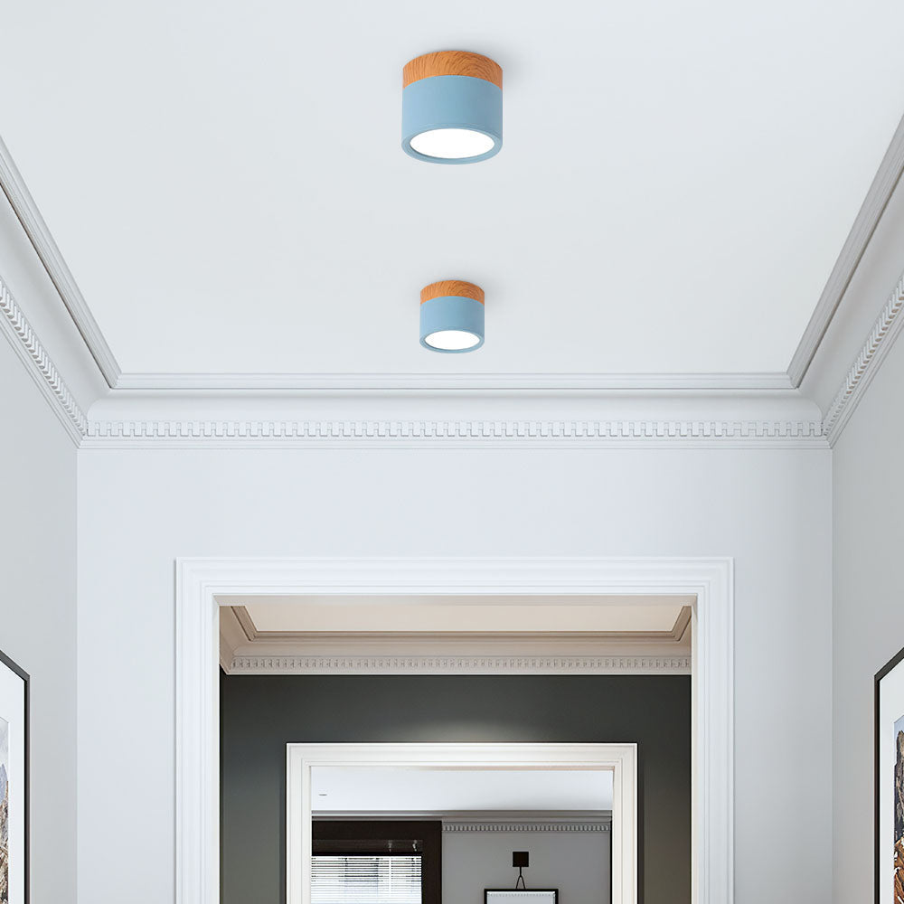Ceiling Lamp with a Wooden Accent – product view