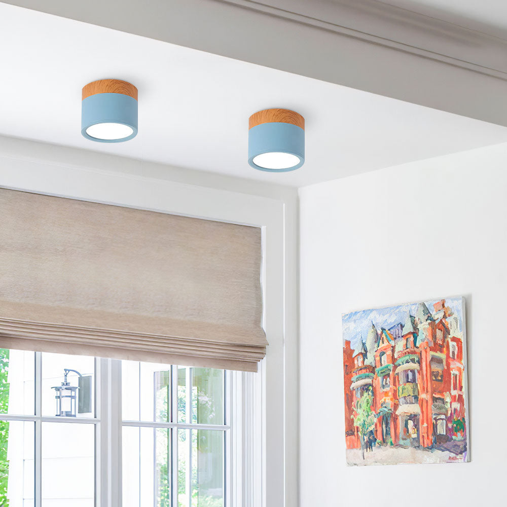 Ceiling Lamp with a Wooden Accent – product view