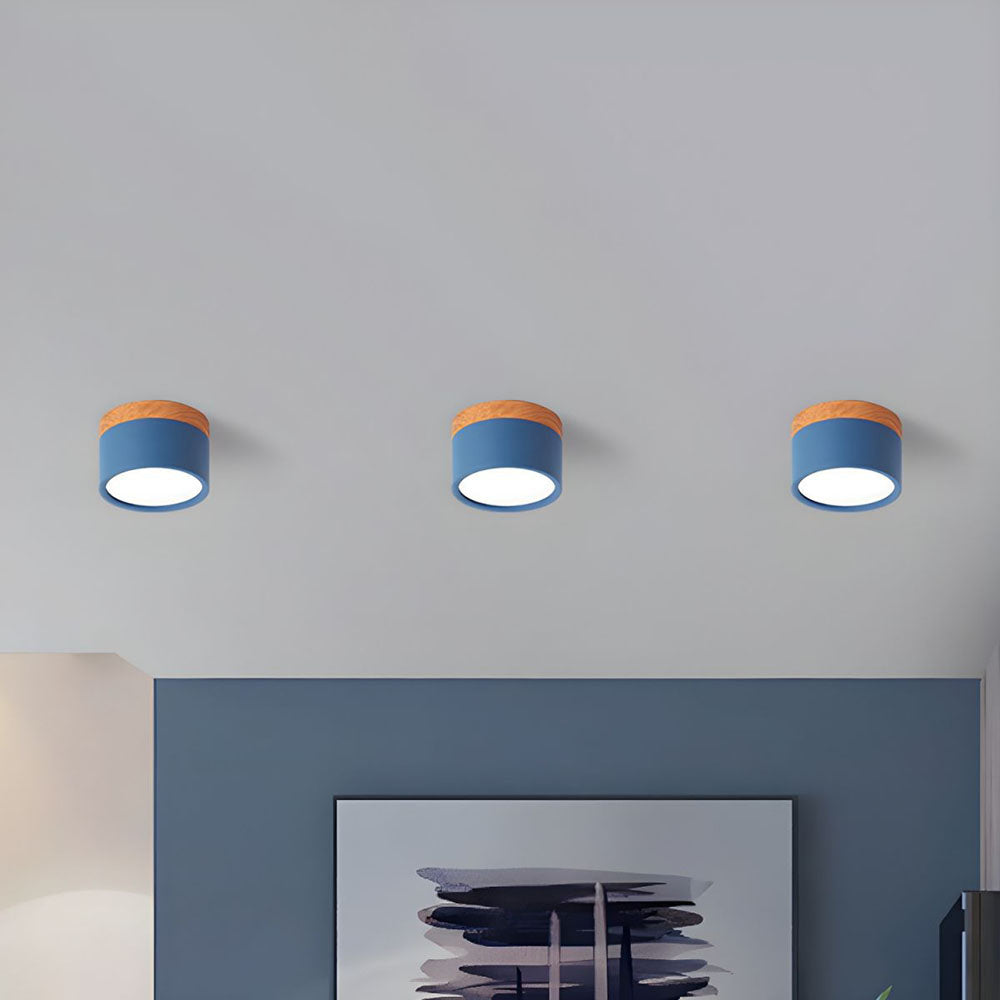 Ceiling Lamp with a Wooden Accent – product view