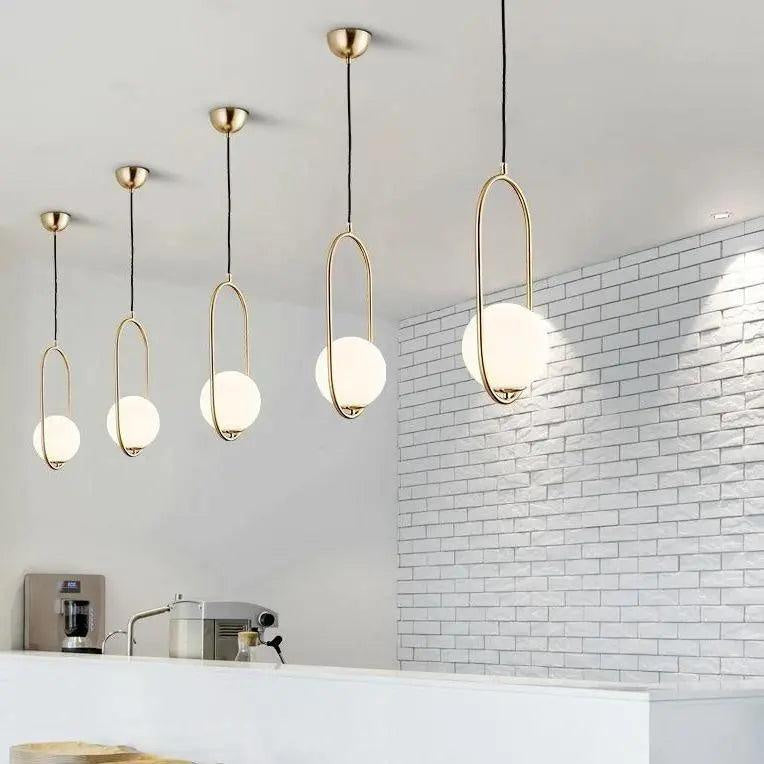 Nordic Pendant Lamp with a Gold Accent – Ellipse