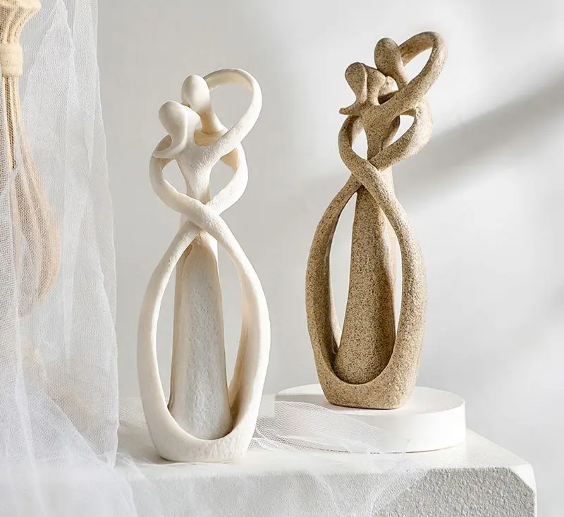Embrace Abstract Couple Sculpture - product detail 2